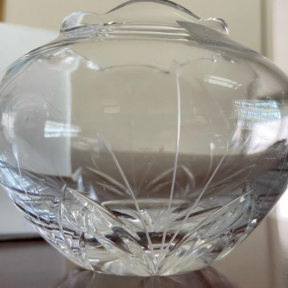 Mikasa Crystal PETIT POINTS Votive Candle Holder Clear Vase new